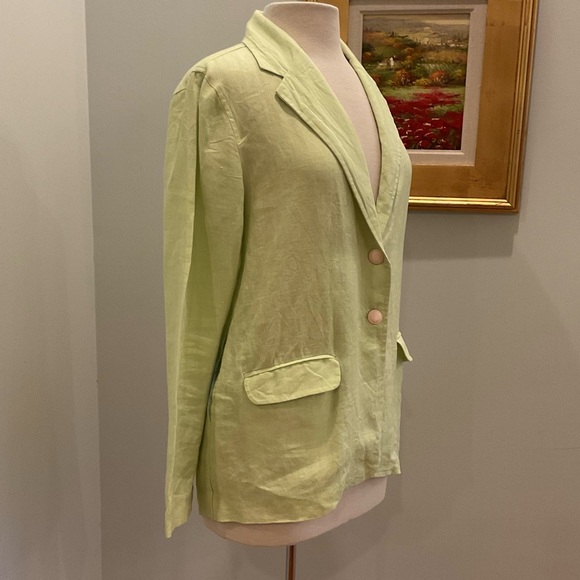 Roller Rabbit 100% Linen Boho Chic Oversized Blazer - Picture 3 of 9